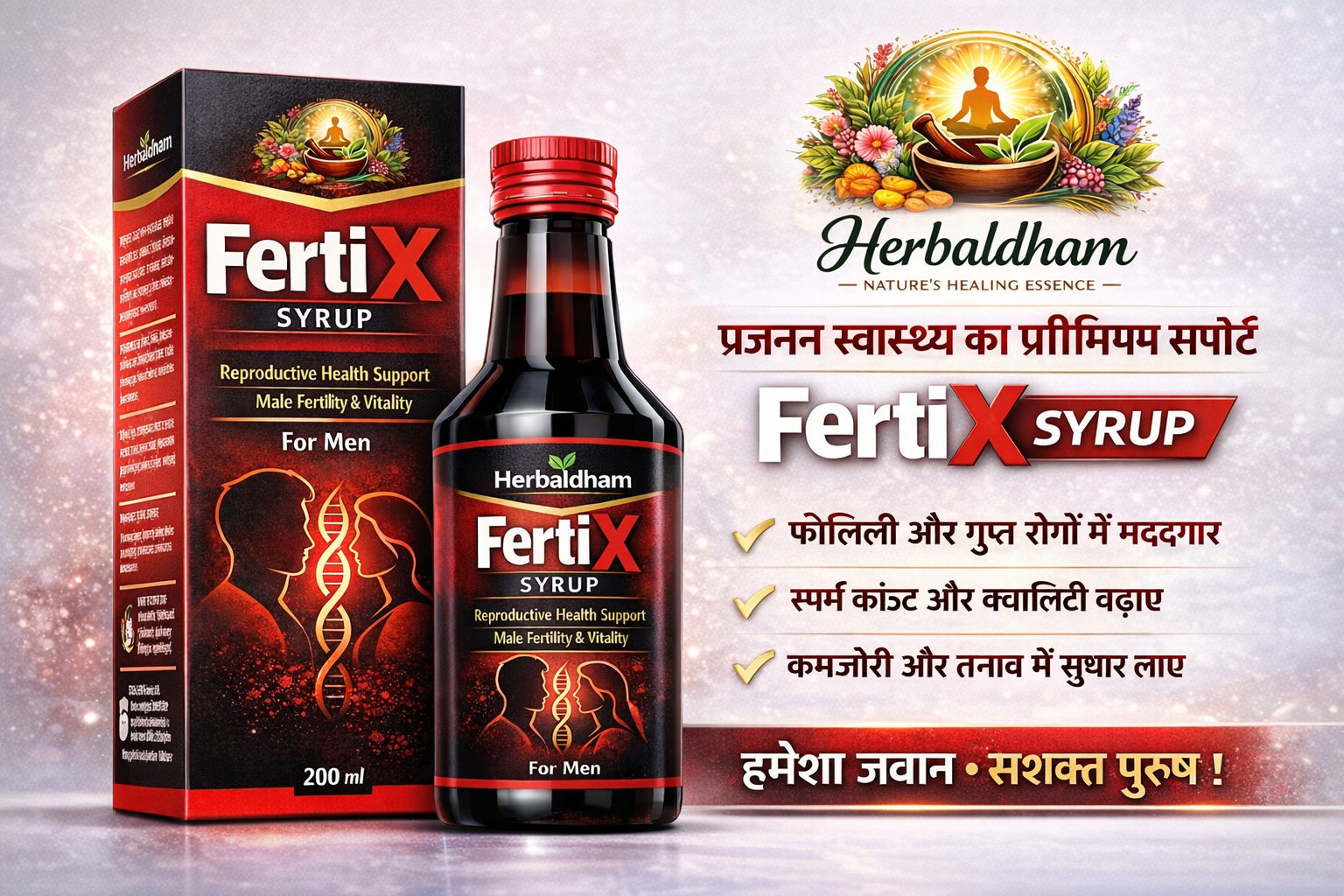Herbaldham Healthcare- FirtiX  Syrup 200 ML- Assistance in better performence