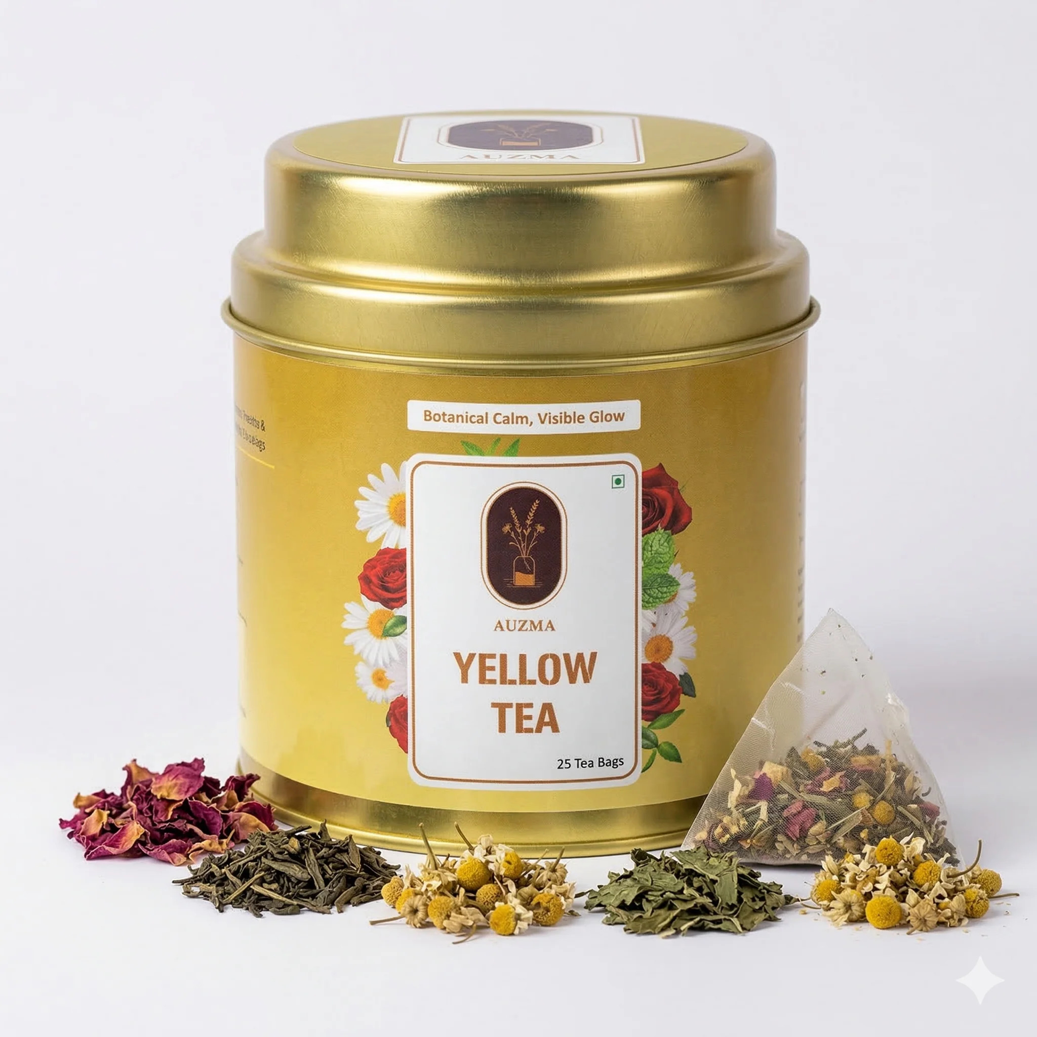 Auzma Yellow Tea Bags - 25 Tea Bags